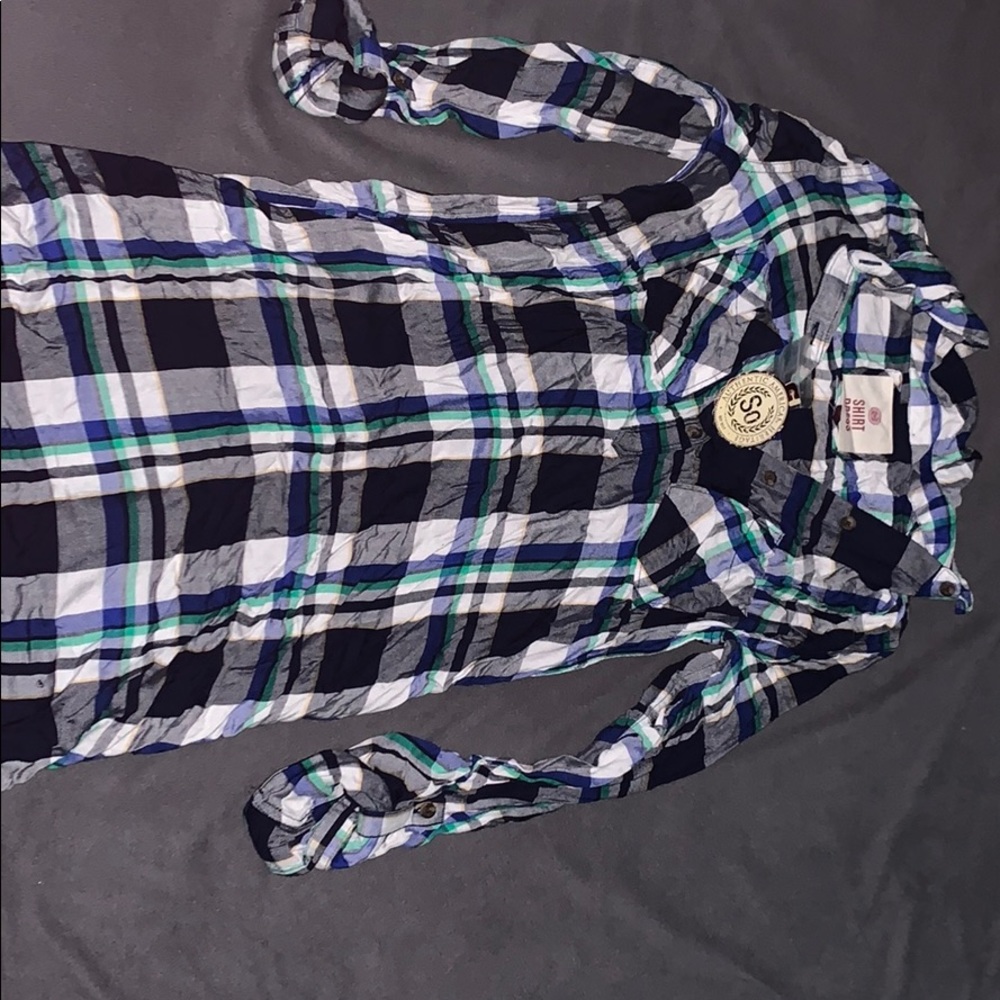 Plaid shirt dress